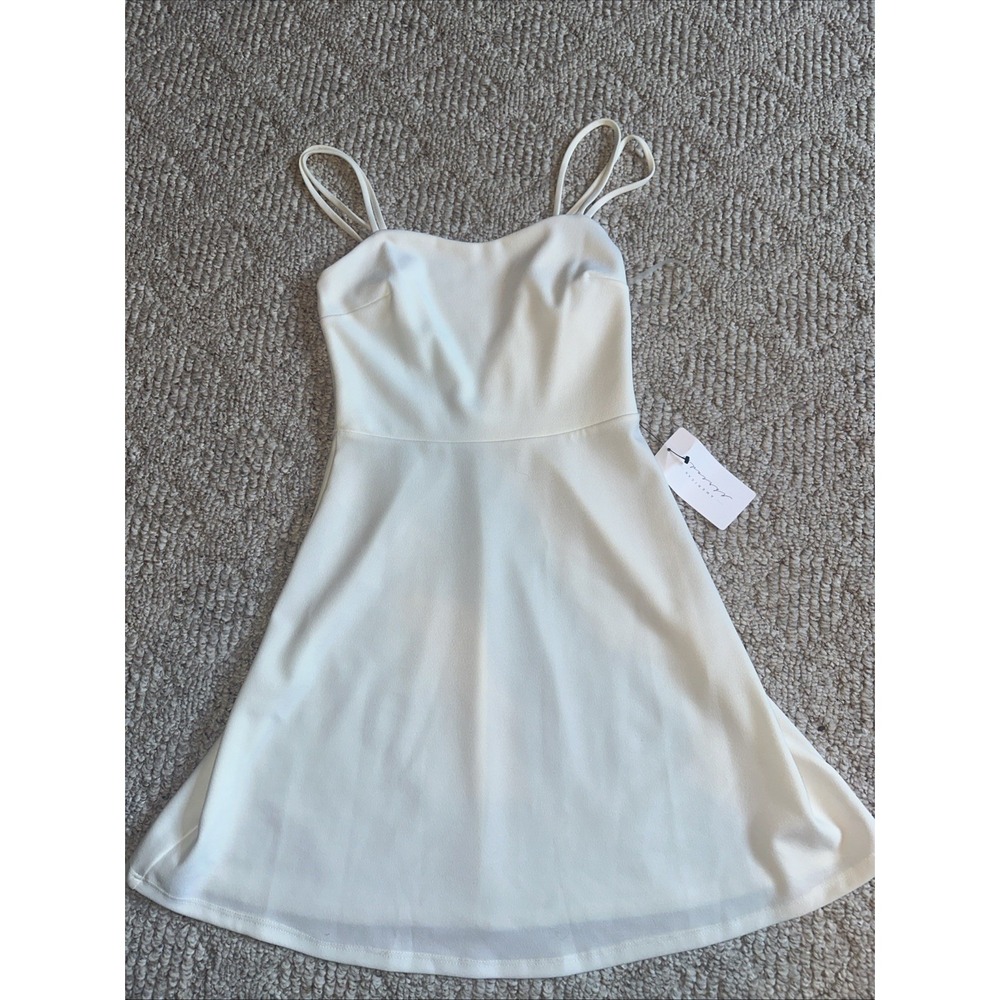 Womens American Threads  Steap Dress, Bride, Bachelorette Party, Off White Small
